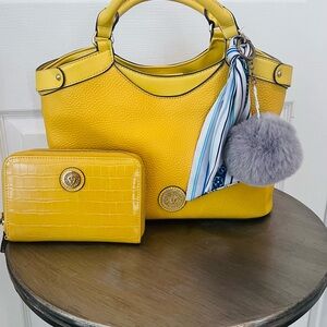 Anne Klein satchel and Wallet Set with crossbody strap